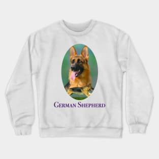 German Shepherd Breed Art With NamePlate Crewneck Sweatshirt